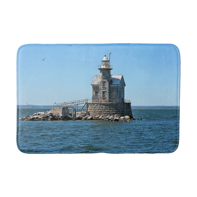 Stratford Shoal Lighthouse, Connecticut Bathroom Mat (Front)