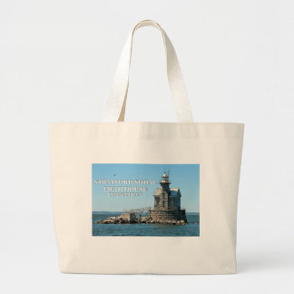 Stratford Shoal Lighthouse, Connecticut Large Tote Bag