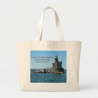 Stratford Shoal Lighthouse, Connecticut Large Tote Bag