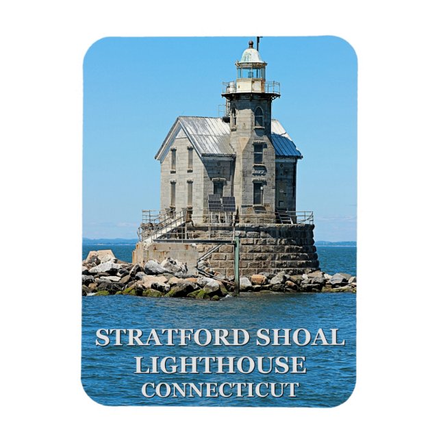 Stratford Shoal Lighthouse, Connecticut Magnet (Vertical)