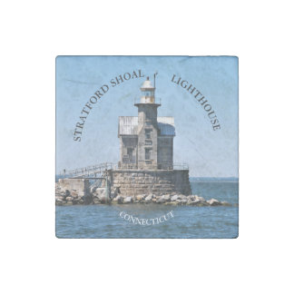 Stratford Shoal Lighthouse CT Stone Magnet