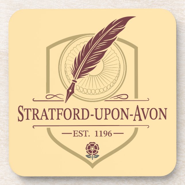 Stratford-upon-Avon England Beverage Coaster (Front)