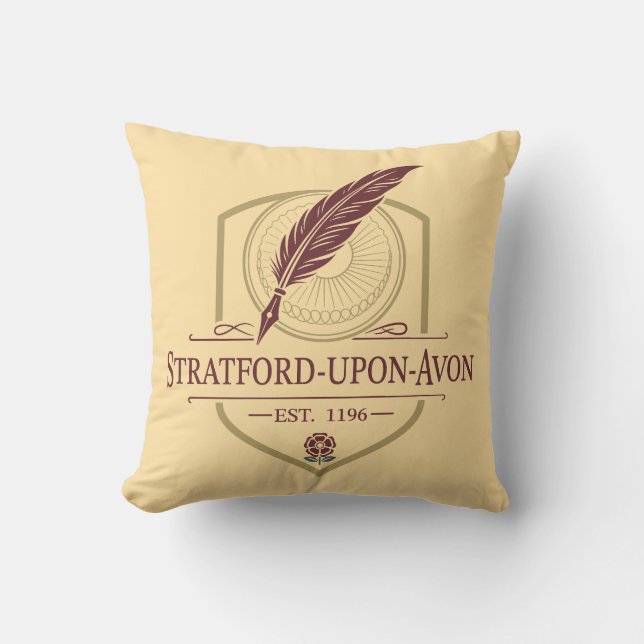 Stratford-upon-Avon England Throw Pillow (Front)