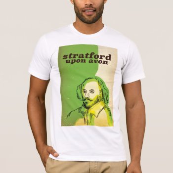 Stratford Upon Avon Old Style Travel Poster T-shirt by bartonleclaydesign at Zazzle