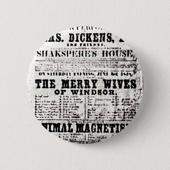 Stratford-upon-Avon Shakespeare's Artifacts3 jGib Pinback Button (Front)