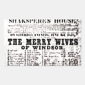 Stratford-upon-Avon Shakespeare's Artifacts3 jGib Rectangular Sticker
