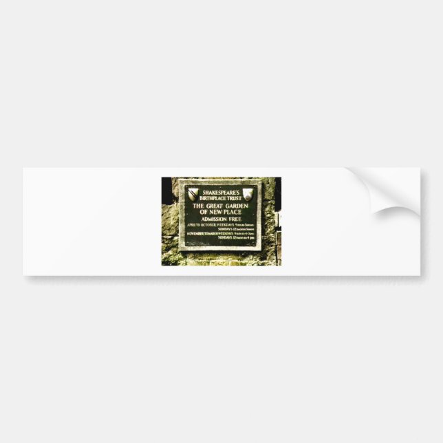 Stratford-upon-Avon  Shakespeare's Birth jGibney Bumper Sticker (Front)