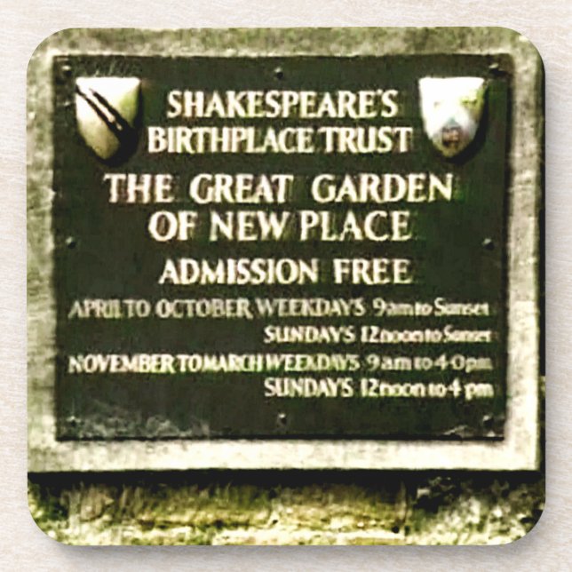 Stratford-upon-Avon  Shakespeare's Birth jGibney Coaster (Front)
