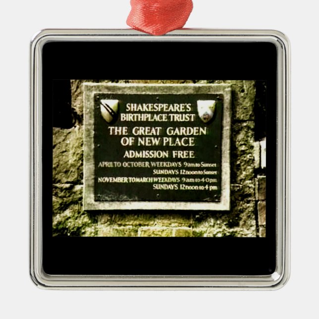 Stratford-upon-Avon Shakespeare's Birth jGibney Metal Ornament (Front)