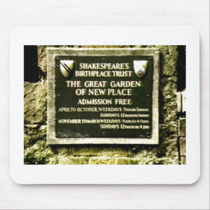 Stratford-upon-Avon Shakespeare's Birth jGibney Mouse Pad