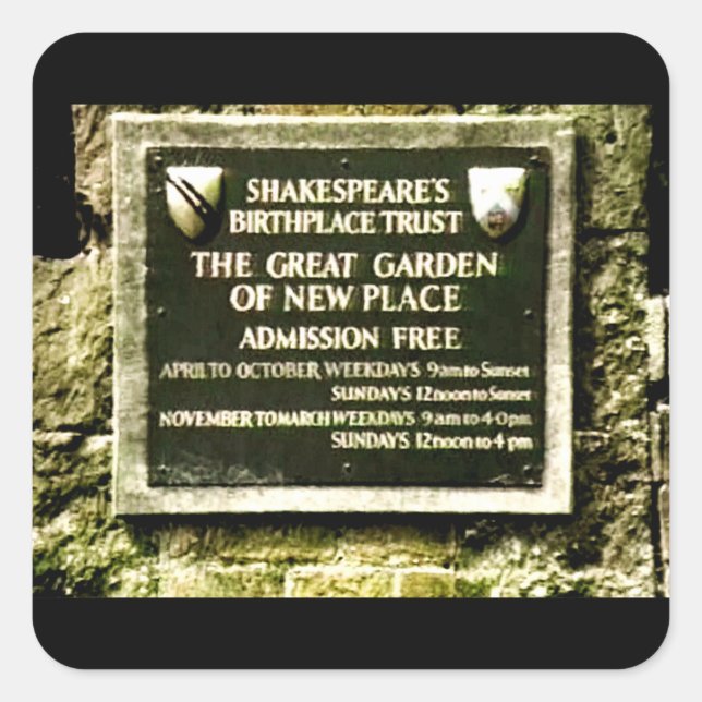 Stratford-upon-Avon  Shakespeare's Birth jGibney Square Sticker (Front)