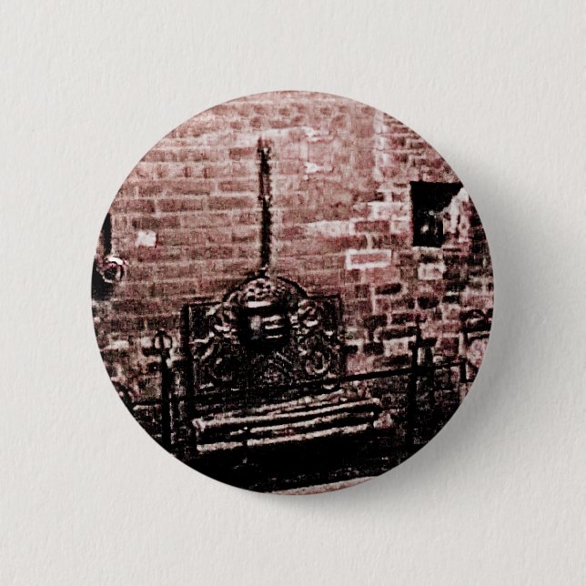 Stratford-upon-Avon Shakespeare's Fireplace jGibne Button (Front)