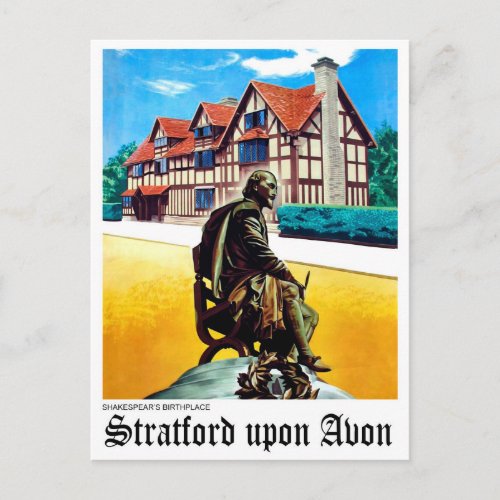 Stratford upon Avon shakespears birthplace Postcard