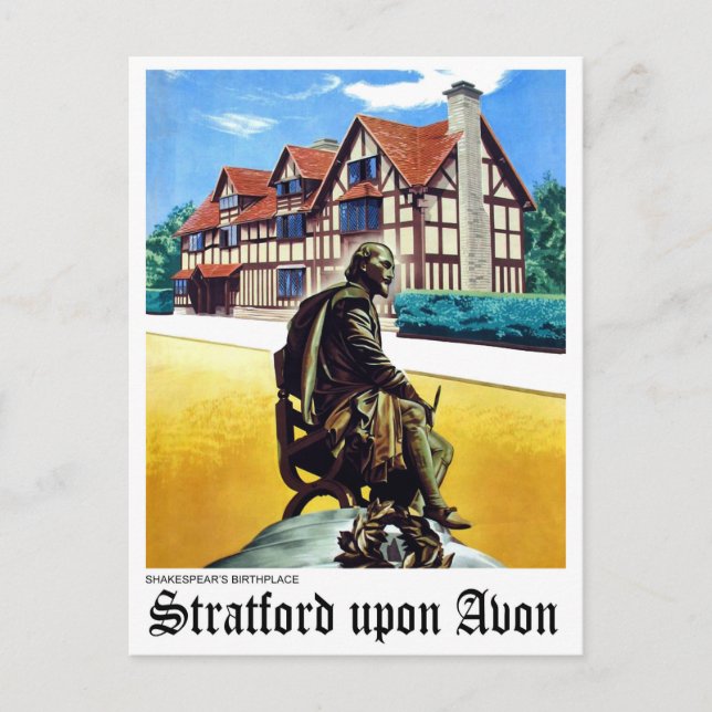 Stratford upon Avon, shakespear's birthplace Postcard (Front)