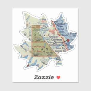 Strathcona Park Vintage Map Sticker