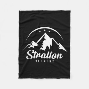 Stratton vermont ski resort skiing snowboarding fleece blanket
