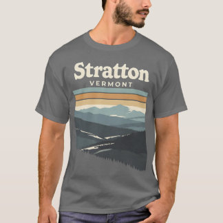 Stratton Vermont Vintage Ski Poster Mountain T-Shi T-Shirt