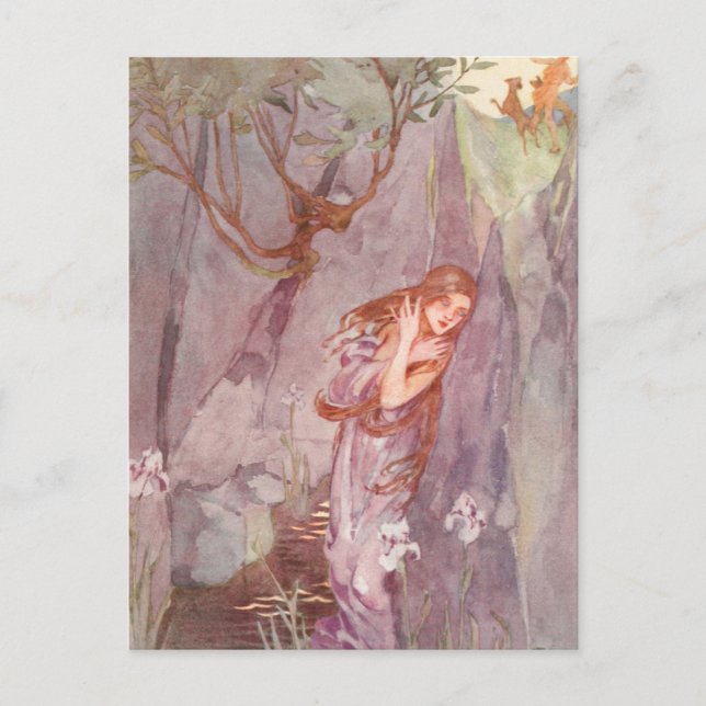 Stratton's Echo & Narcissus Vintage Illustration Postcard (Front)