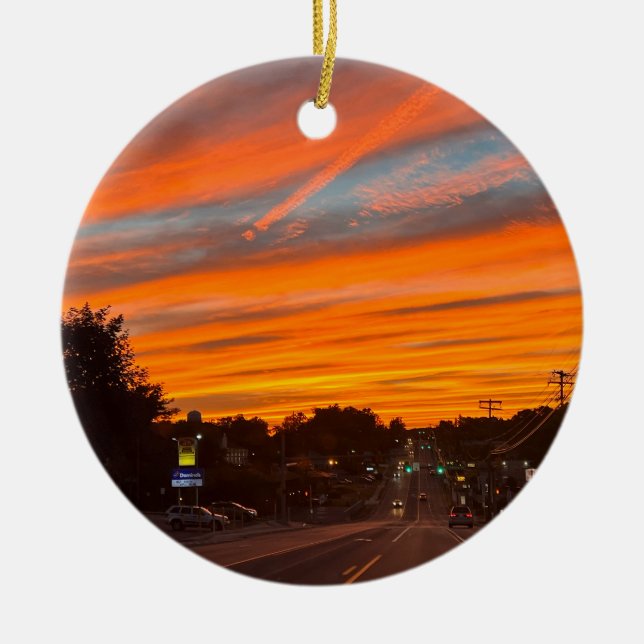 Stratus Sunset Ornament (Front)
