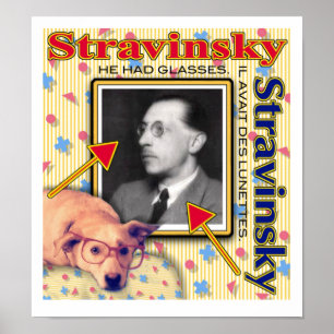 Stravinsky - He had glasses. Poster