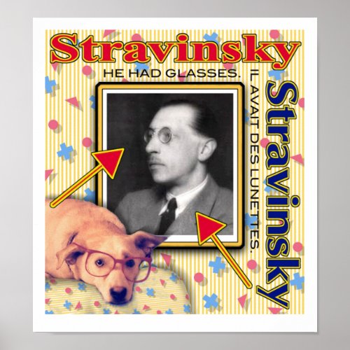 Stravinsky _ He had glasses Poster