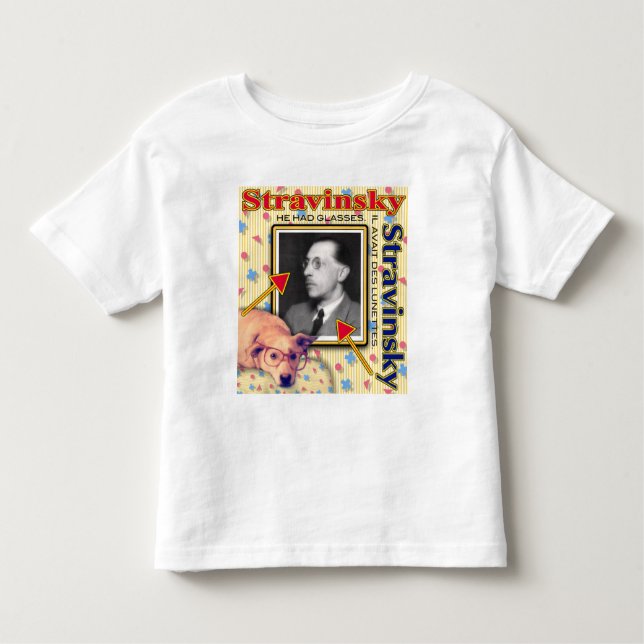 Stravinsky - He had glasses. Toddler T-shirt (Front)