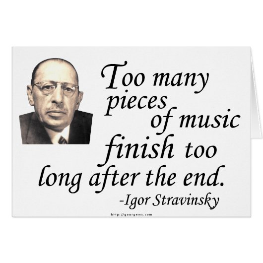 Stravinsky on Endings Cards (Front Horizontal)