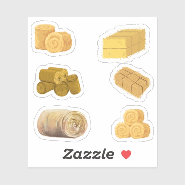 Straw Bale Sticker (Sheet)