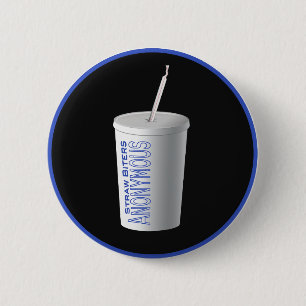 Straw Biters Anonymous Button
