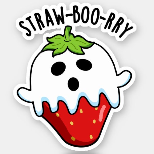 Straw_boo_rry  Funny Strawberry Pun  Sticker