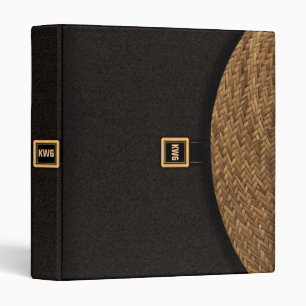 Straw Clutch Bag 3 Ring Binder