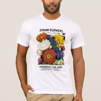 Straw Flowers Seed Packet Label