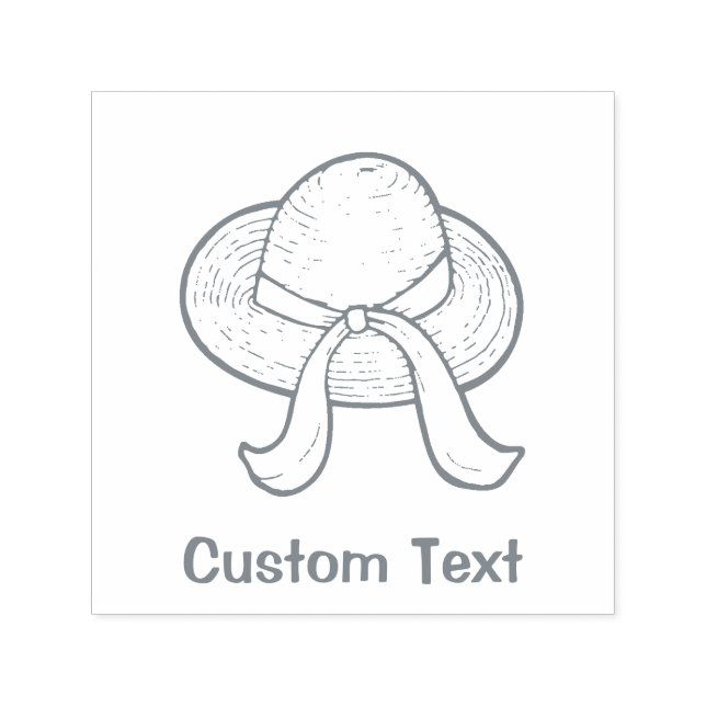 Straw Hat Gray Self-inking Stamp (Design)