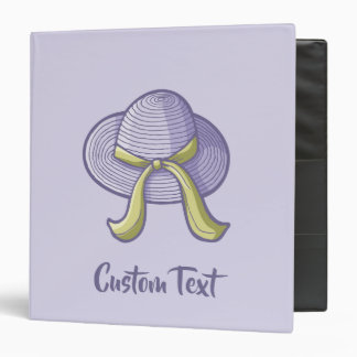 Straw Hat Lilac 3 Ring Binder