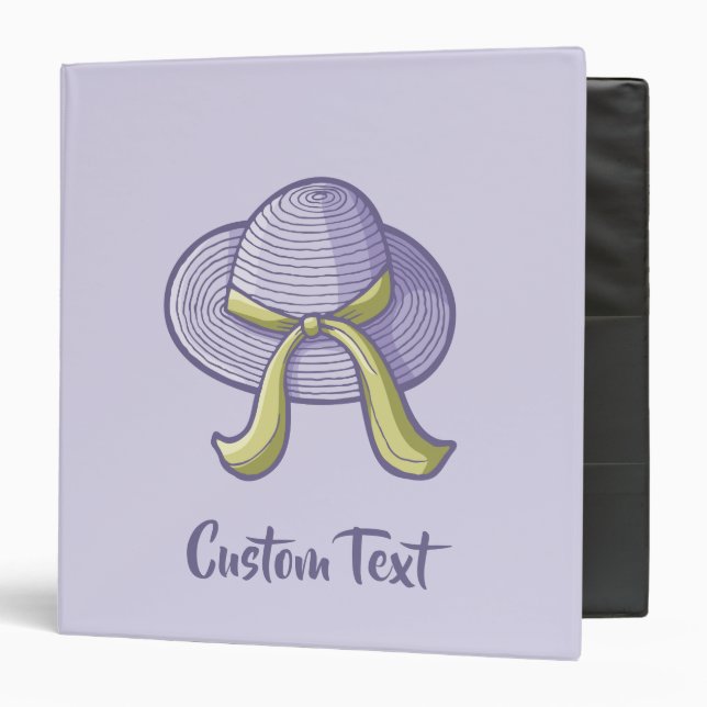 Straw Hat Lilac 3 Ring Binder (Front/Inside)