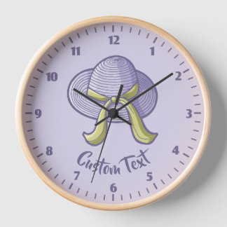 Straw Hat Lilac Clock