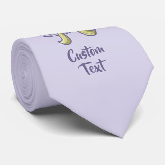 Straw Hat Lilac Neck Tie