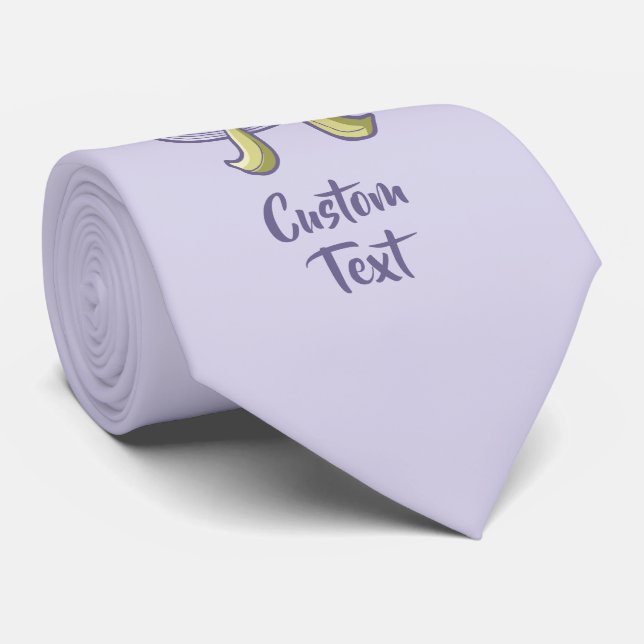 Straw Hat Lilac Neck Tie (Rolled)