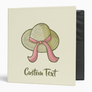 Straw Hat Yellow 3 Ring Binder
