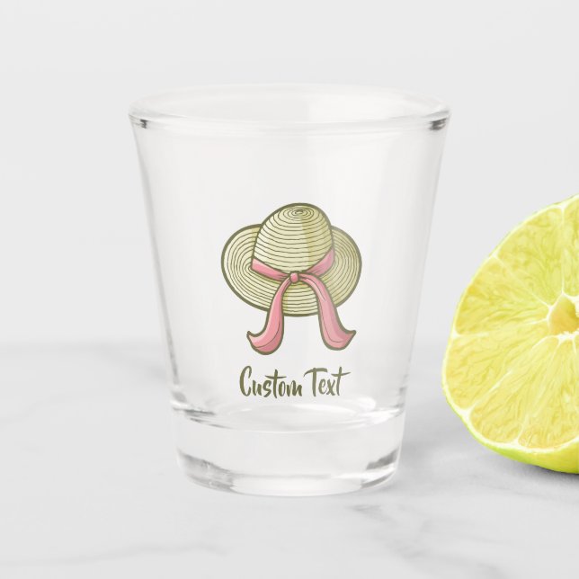 Straw Hat Yellow Shot Glass (Front)