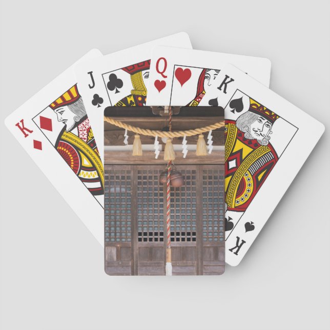 Straw Rope Decoration in a Temple Poker Cards (Back)