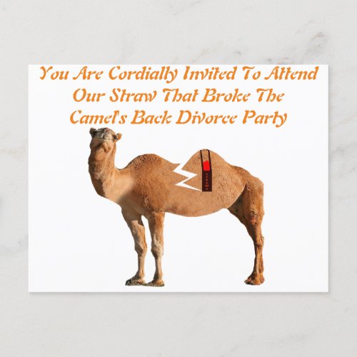Straw That Broke The Camels Back Divorce Card