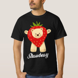 Strawbeary Strawberry Bear Berry Puns Valentine's T-Shirt