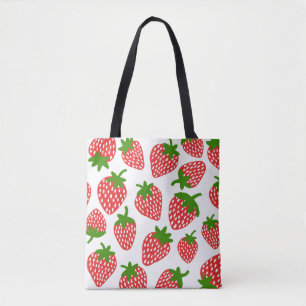 Strawberrie seamless pattern. Vintage illustration Tote Bag