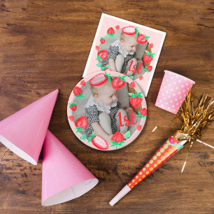 Strawberries 1rst birthday berry first napkins