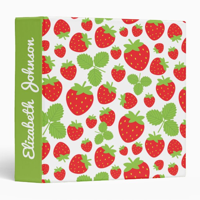 Strawberries 3 Ring Binder (Front/Spine)