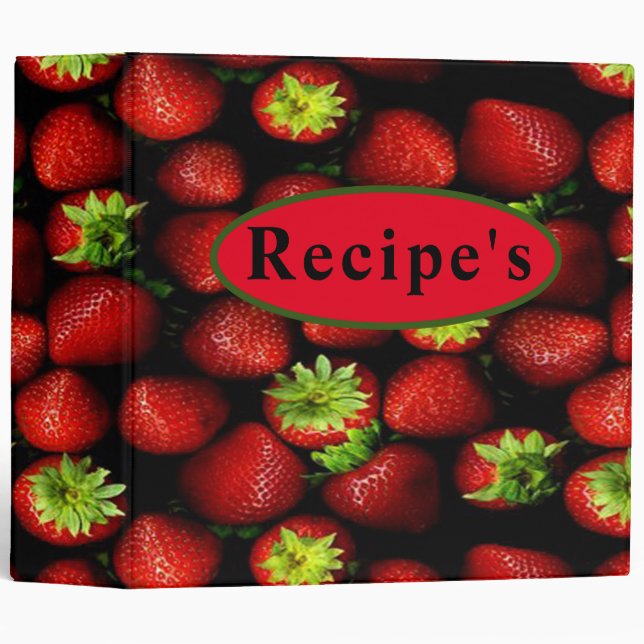 Strawberries 3 Ring Binder (Front/Spine)
