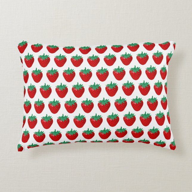 Strawberries Accent Pillow (Front)