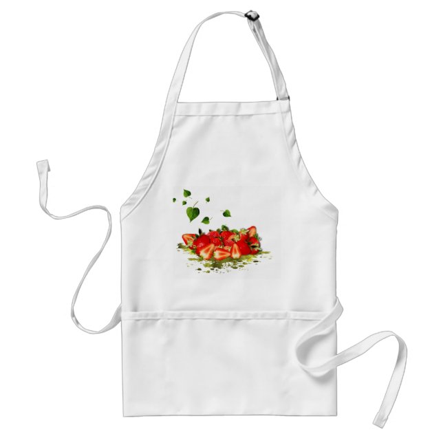 strawberries adult apron (Front)