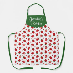 Strawberries All Over Print Personalized Apron
